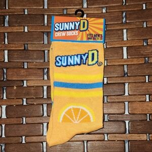 Odd Sox Sunny D Orange and Blue Crew Socks Mens 6-12